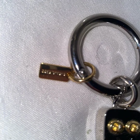 Coach Vintage Silver & Gold Metallic Robot Keychain - Picture 4 of 6